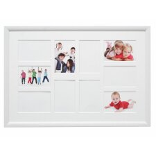 multi picture frame white wood 10 photos 10x15 cm S54ST1