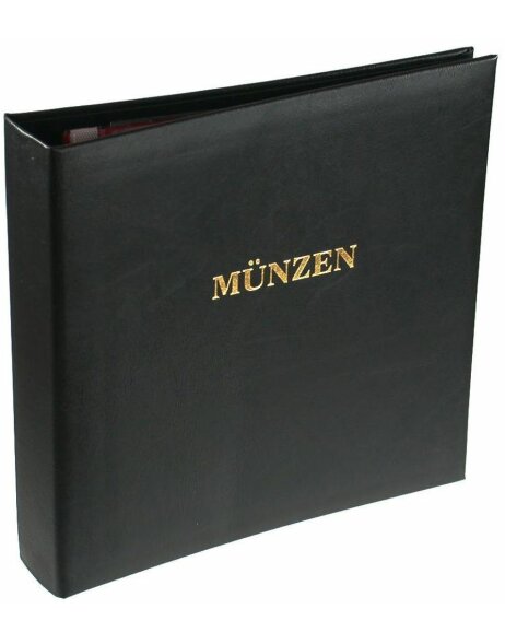 Album na monety M&Uuml;NZEN Goldbuch w kolorze czarnym