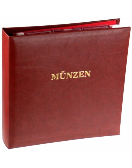 Goldbuch album de monnaies M&Uuml;NZEN vin rouge