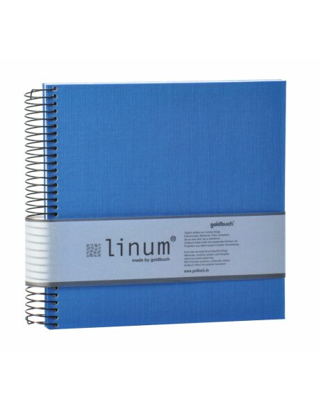 Linum Spiraal Schetsboek 20x20 cm blauw