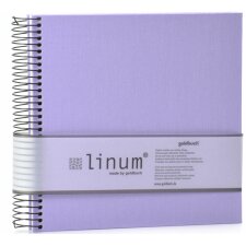 20x20 cm Spiraal schetsboek linum in lila