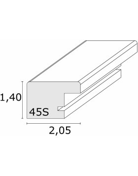 Rama drewniana S45S taupe 62,0 x93,0 cm