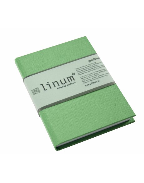 Light green registered book A6 Linum