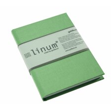 Light green registered book A6 Linum