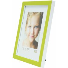 Cadre photo vert et blanc en bois 20,0 x30,0 cm S43AL