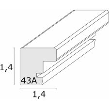 Cadre en bois S43AK1 blanc 20x25 cm (15x20 cm)