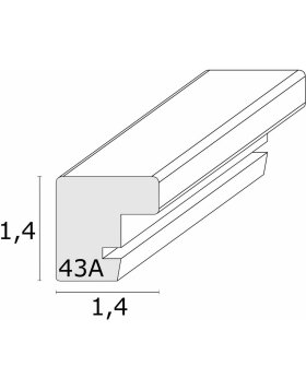 Cornice S43AH3 in legno marrone 15,0 x15,0 cm