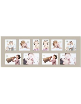 multi picture frame beige wood S40ZA3G 10 photos