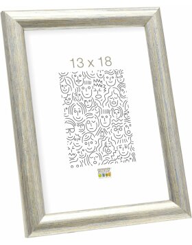 photo frame S40CD2 silver wood 13,0 x18,0 cm
