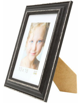 photo frame black wood 13,0 x18,0 cm S221F