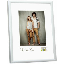 cadre photo sobre en aluminium argenté 50,0 x100,0 cm