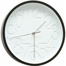 Uhr schwarz mit weißem Hintergrund, Größe: 32 x 32 x 6 cm