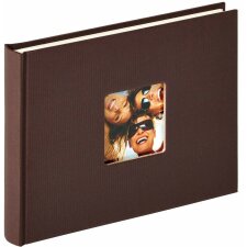 Walther Klein-Fotoalbum FUN dunkelbraun 22x16 cm 40 weiße Seiten