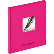 Walther Gästebuch Fun pink 23x25 cm 72 weiße Seiten