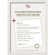 Walther Bilderrahmen Construction 21x30 cm weiß DIN A4 Urkundenrahmen