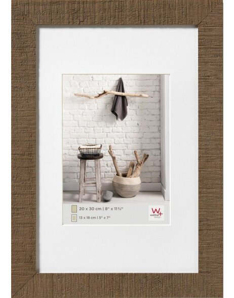 Home wooden frame 30x45 cm middle brown