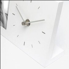 Photo clock Lugano white 10x15 cm