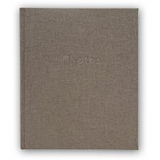 Self-adhesive album linen brown