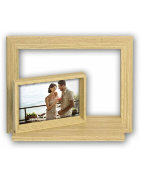 Wooden shelf Adelaide with frame 10x15 cm
