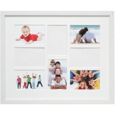multi picture frame S41VF1P white 4 to 8 photos 10x15 cm