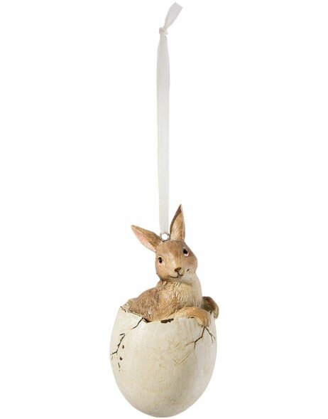 Clayre &amp; Eef 6PR2190 Bella decorazione per la casa &Oslash; 5x11 cm Coniglio in plastica marrone