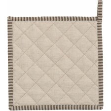 Topflappen 20x20 cm But First Coffee beige