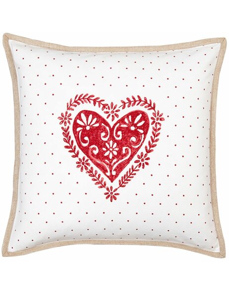 cushion cover 40x40 cm Beauties of Winter  red/white