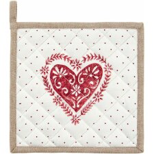 oven cloth 20x20 cm Beauties of Winter  red/white
