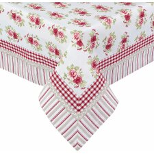 tablecloth 150x150 cm Garden of Roses red/white