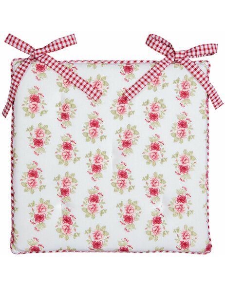 chair cushion 40x40 cm Garden of Roses  red/white