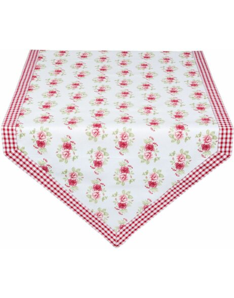 table runner 50x160 cm Garden of Roses  red/white