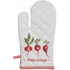oven glove 16x30 cm Petit Plaisir  red/rosé