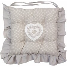 KG025.003 - chair cushion HEART 40x40 cm grey
