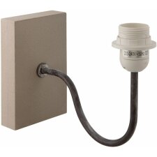 6LMP493 Clayre Eef - wall lamp holder grey/brown 10x23x18 cm