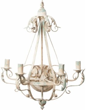5LMP216 Clayre Eef - wall lamp holder white/blue/shabby...