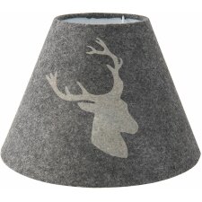 Lampshade deer gray Ø 23x17 cm