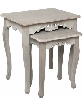 set of 2 side tables 57x61x41 cm grey - 5H0298 Clayre Eef