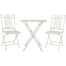 Tisch + 2x Stuhl Ø 69x75-41x48x94 cm