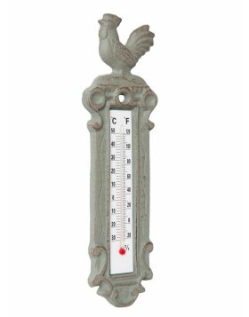 Thermometer 6x1x22 cm grijs ijzer
