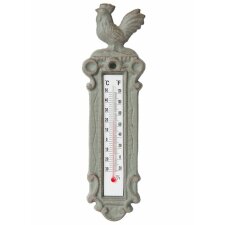 Thermometer 6x1x22 cm grijs ijzer