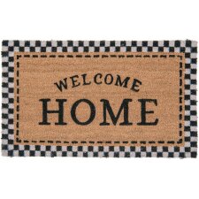 door mat Home in brown/black - 75x45x1 cm