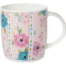 set of 4 mugs 12x8x10 cm rose/blue - 6CEMS0019 Clayre Eef