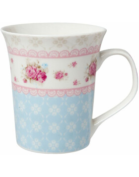 set of 4 mugs 12x9x11 cm pink/blue - 6CEMS0021 Clayre Eef