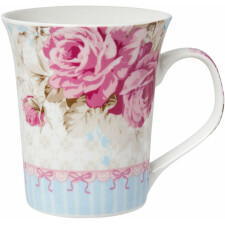 set of 4 mugs 12x9x11 cm pink/blue - 6CEMS0021 Clayre Eef