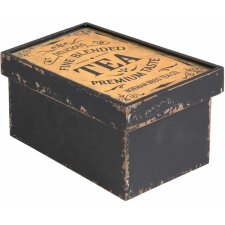 6H1615 Clayre Eef - Schachtel TEA 18x11x9 cm aus Holz