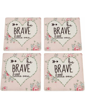63748 Clayre Eef - set of 4 coasters Brave - colourful