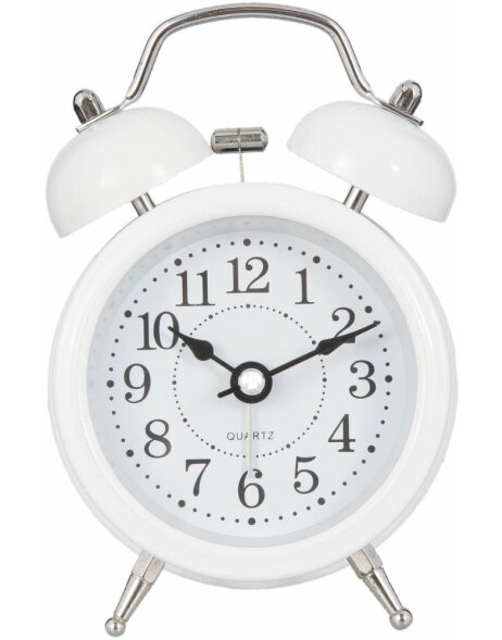 alarm clock white 8x5x12 cm - 6AC0018 Clayre Eef