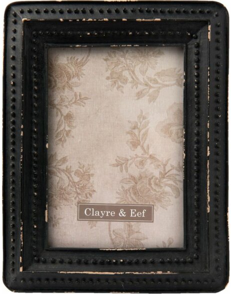 2F0437 Clayre Eef - Fotorahmen schwarz shabby