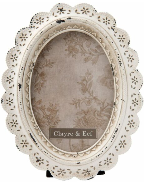 2f0441 Clayre Eef - Fotolijst wit shabby