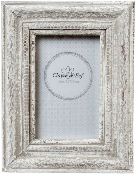 2F0332 Clayre Eef - picture frame white/grey